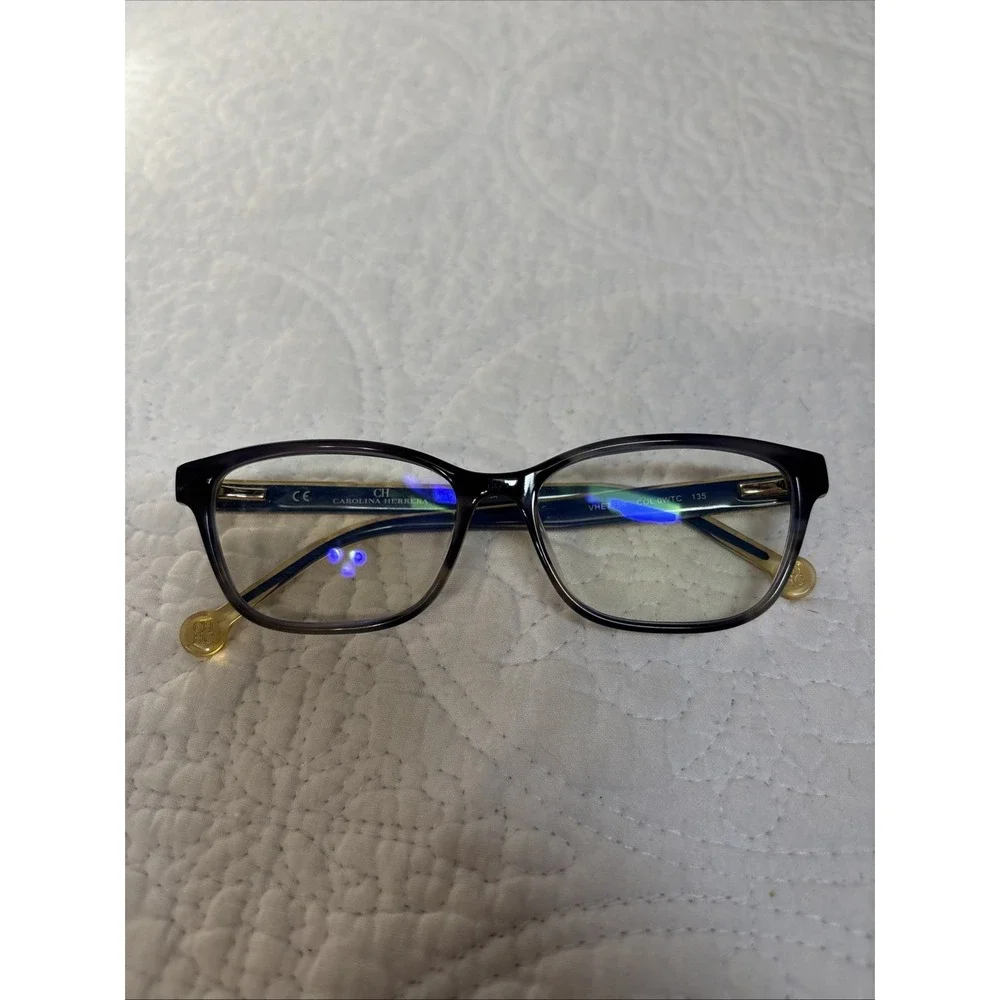 Carolina Herrera VHE761K Women's Eyeglass FRAMES ONLY‎ Col. 06N1 53[]15-140 Blue